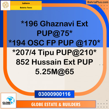 Residential Plot for Sale in Bahria Town, Lahore - (BP-313159)