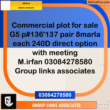 Commercial Plot for Sale in Bahria Orchard, Lahore - (BP-313289)