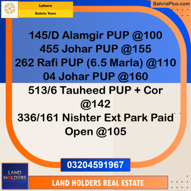 Residential Plot for Sale in Bahria Town, Lahore - (BP-313395)