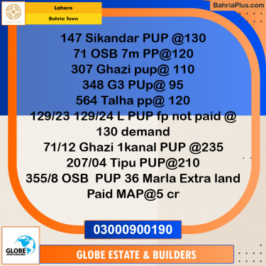 Residential Plot for Sale in Bahria Town, Lahore - (BP-313612)
