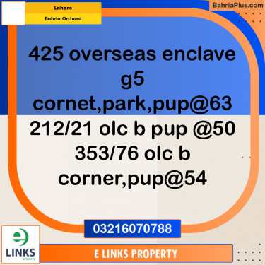 5 Marla Residential Plot for Sale in Bahria Orchard, Lahore - (BP-313777)