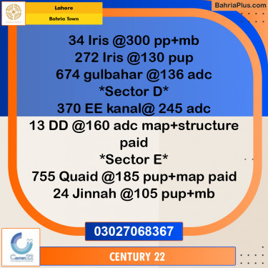 Residential Plot for Sale in Bahria Town, Lahore - (BP-313839)