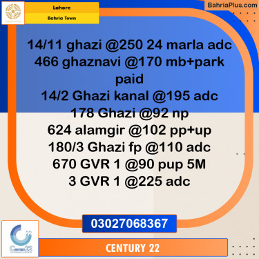 Residential Plot for Sale in Bahria Town, Lahore - (BP-313843)