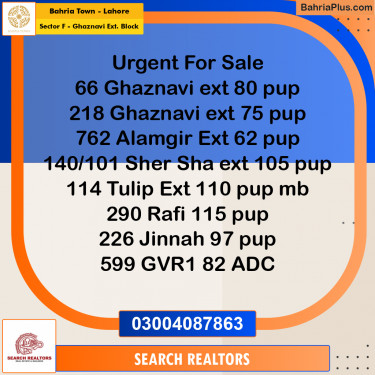 5 Marla Residential Plot for Sale in Sector F - Ghaznavi Ext. Block -  Bahria Town, Lahore - (BP-313887)