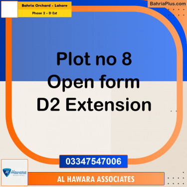 5 Marla Residential Plot for Sale in Phase 2 - D Ext -  Bahria Orchard, Lahore - (BP-313933)
