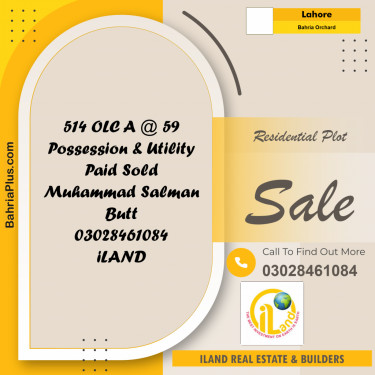 Residential Plot for Sale in Bahria Orchard, Lahore - (BP-314004)
