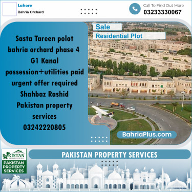 Residential Plot for Sale in Bahria Orchard, Lahore - (BP-314022)