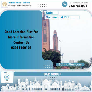5 Marla Commercial Plot for Sale in Sector F - Talha Commercial -  Bahria Town, Lahore - (BP-314053)