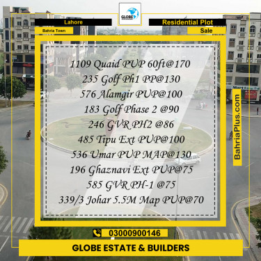 Residential Plot for Sale in Bahria Town, Lahore - (BP-314135)