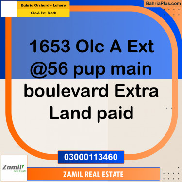5 Marla Residential Plot for Sale in OLC-A Ext. Block -  Bahria Orchard, Lahore - (BP-314276)