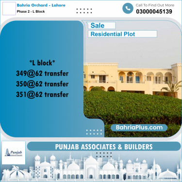 5 Marla Residential Plot for Sale in Phase 2 - L Block -  Bahria Orchard, Lahore - (BP-314279)