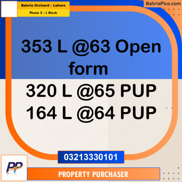 5 Marla Residential Plot for Sale in Phase 2 - L Block -  Bahria Orchard, Lahore - (BP-314335)