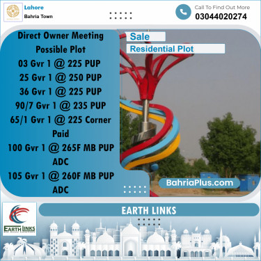 1 Kanal Residential Plot for Sale in Bahria Town, Lahore - (BP-314341)