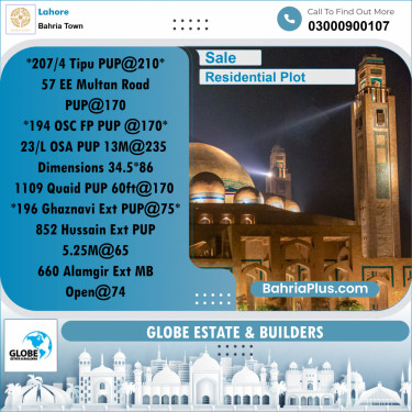 Residential Plot for Sale in Bahria Town, Lahore - (BP-314346)