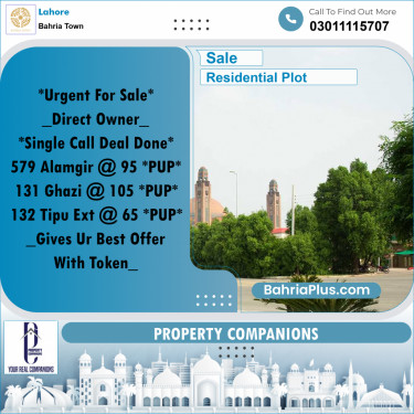 Residential Plot for Sale in Bahria Town, Lahore - (BP-314377)