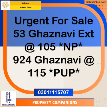 Residential Plot for Sale in Bahria Town, Lahore - (BP-314379)