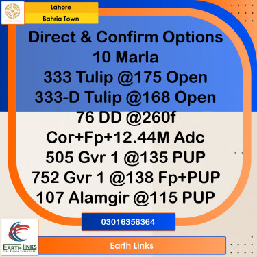 10 Marla Residential Plot for Sale in Bahria Town, Lahore - (BP-314420)