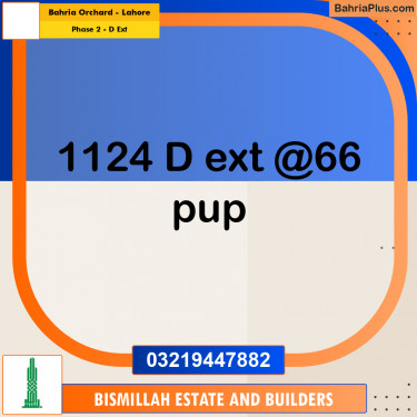 8 Marla Residential Plot for Sale in Phase 2 - D Ext -  Bahria Orchard, Lahore - (BP-314438)