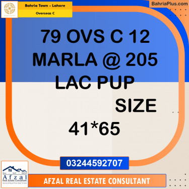 12 Marla Residential Plot for Sale in Overseas C -  Bahria Town, Lahore - (BP-314463)