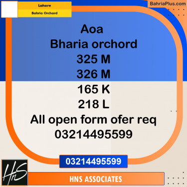 Residential Plot for Sale in Bahria Orchard, Lahore - (BP-314490)
