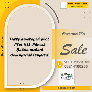 8 Marla Commercial Plot for Sale in Phase 3 Commercial -  Bahria Orchard, Lahore - (BP-314638)