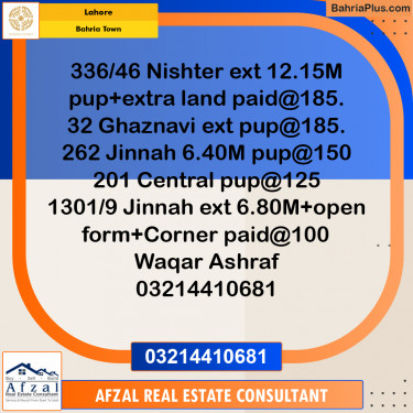 Residential Plot for Sale in Bahria Town, Lahore - (BP-314741)