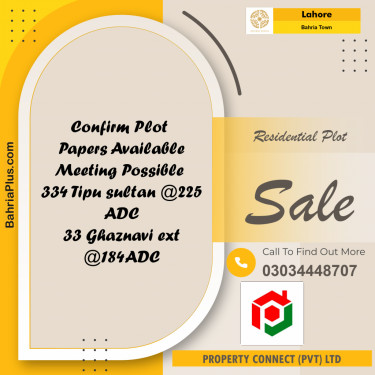 Residential Plot for Sale in Bahria Town, Lahore - (BP-314755)
