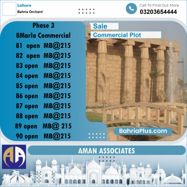 Commercial Plot for Sale in Bahria Orchard, Lahore - (BP-314808)