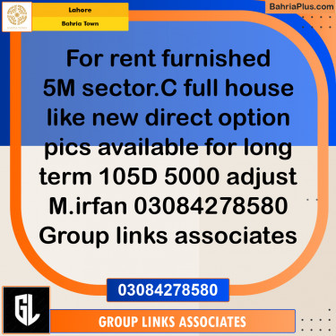 Residential House for Rent in Bahria Town, Lahore - (BP-314875)