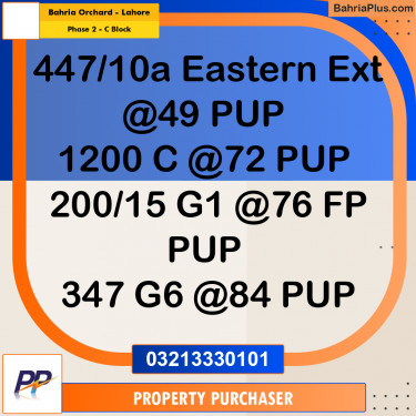 5 Marla Residential Plot for Sale in Phase 2 - C Block -  Bahria Orchard, Lahore - (BP-314889)