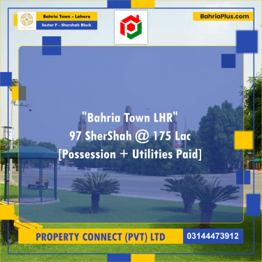 10 Marla Residential Plot for Sale in Sector F - Shershah Block -  Bahria Town, Lahore - (BP-314937)