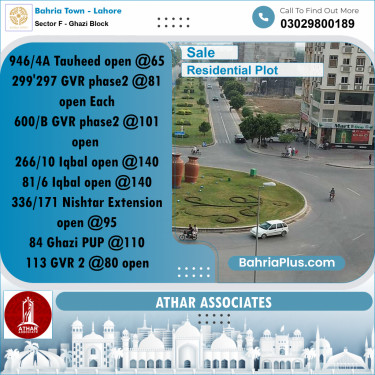 10 Marla Residential Plot for Sale in Sector F - Ghazi Block -  Bahria Town, Lahore - (BP-314992)