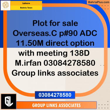 Residential Plot for Sale in Bahria Town, Lahore - (BP-315038)