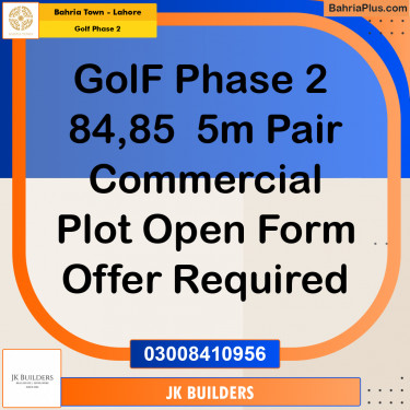 5 Marla Residential Plot for Sale in Golf Phase 2 -  Bahria Town, Lahore - (BP-315051)