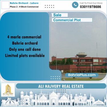 4 Marla Commercial Plot for Sale in Phase 2 - H Block Commercial -  Bahria Orchard, Lahore - (BP-315081)