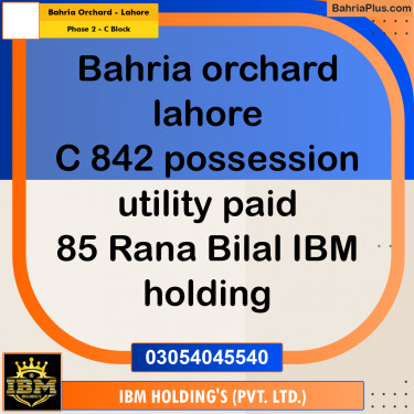 8 Marla Residential Plot for Sale in Phase 2 - C Block -  Bahria Orchard, Lahore - (BP-315093)