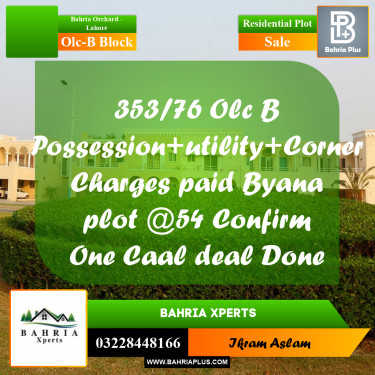 5 Marla Residential Plot for Sale in OLC-B Block -  Bahria Orchard, Lahore - (BP-315142)