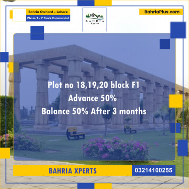 2 Marla Commercial Plot for Sale in Phase 2 - F Block Commercial -  Bahria Orchard, Lahore - (BP-315159)