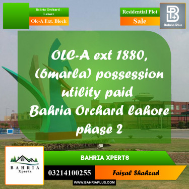 6 Marla Residential Plot for Sale in OLC-A Ext. Block -  Bahria Orchard, Lahore - (BP-315171)