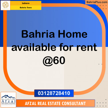 Residential House for Rent in Bahria Town, Lahore - (BP-315315)