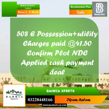 5 Marla Residential Plot for Sale in Phase 2 - E Block -  Bahria Orchard, Lahore - (BP-315317)