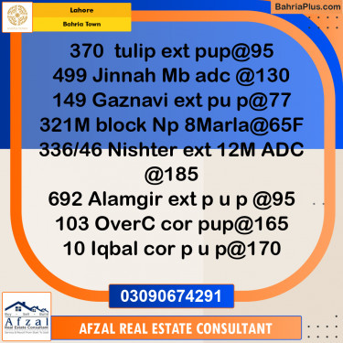 Residential Plot for Sale in Bahria Town, Lahore - (BP-315330)