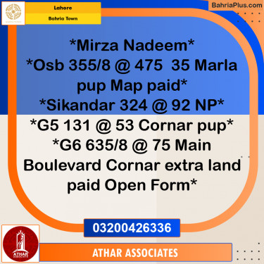10 Marla Residential Plot for Sale in Bahria Town, Lahore - (BP-315390)