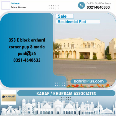 Residential Plot for Sale in Bahria Orchard, Lahore - (BP-315425)