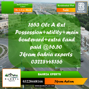 5 Marla Residential Plot for Sale in OLC-A Ext. Block -  Bahria Orchard, Lahore - (BP-315482)