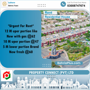 Residential House for Rent in Bahria Town, Lahore - (BP-315597)