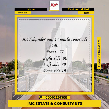 Residential Plot for Sale in Bahria Town, Lahore - (BP-315640)