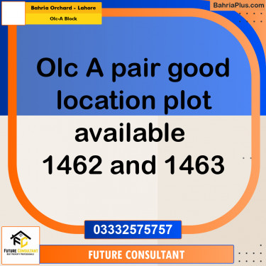 5 Marla Residential Plot for Sale in OLC-A Block -  Bahria Orchard, Lahore - (BP-315656)