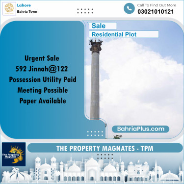 Residential Plot for Sale in Bahria Town, Lahore - (BP-315862)
