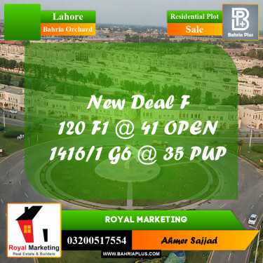 Residential Plot for Sale in Bahria Orchard, Lahore - (BP-315979)